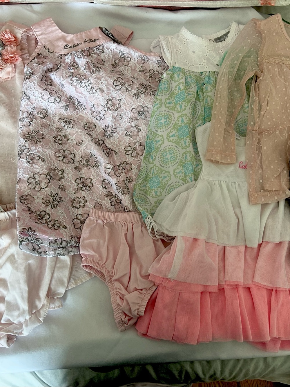 Calvin Klein and other brands baby-toddler Girls Dress Set sizes 9 to 24 months